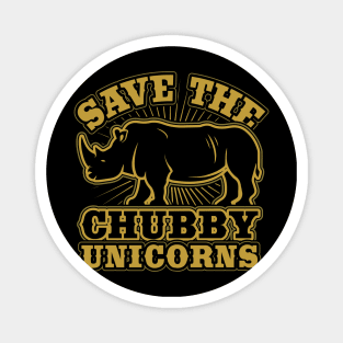 Save the Cubby Unicorns Funny Rhino Gift Magnet